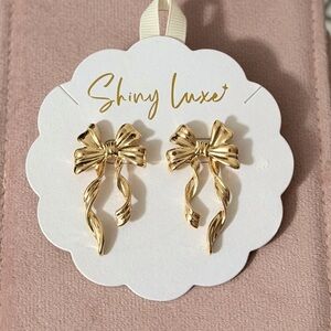 Gold Bow Earrings